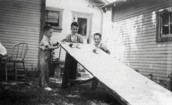 Three Noll Boys Race Cars