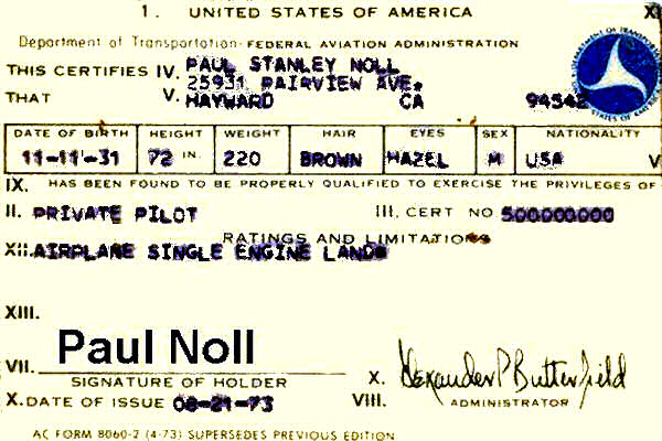 Paul Gets his Pilot's License
