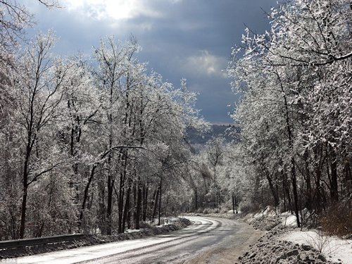 Snow Plowed Road - Scene 26