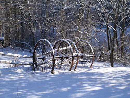 Old Wheels in the Snow - Scene 32