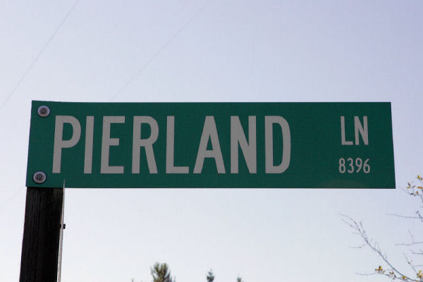 Pierland Lane Street Sign
