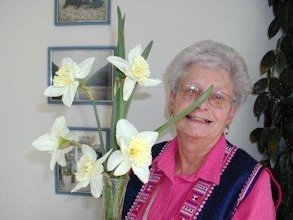 Bernice with Her Daffodils