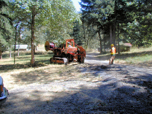 Plowing in Electric Line