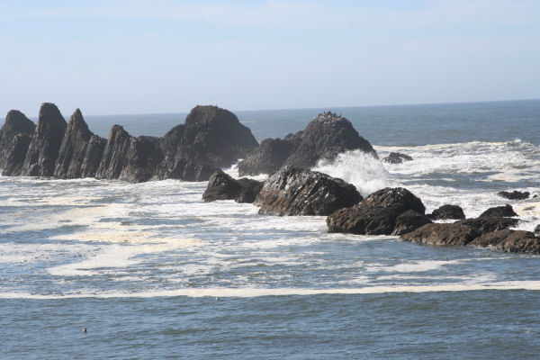Waves Crash on Rock Ridge