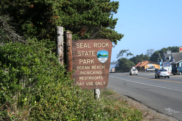 Seal Rock State Park Sign