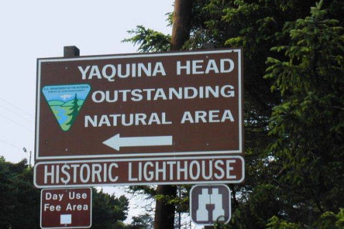 Entrance Sign to Yaquina Head Natural Area